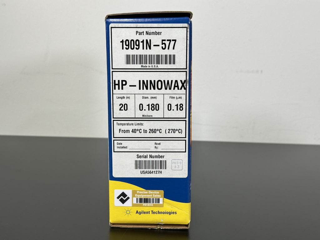 Agilent J&W HP INNOWax 19091N 577 GC Column 20m 0.18mm 0.18µm New Open Box3