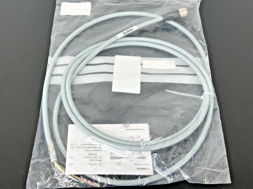 Festo NEBM M12G8 E 2.5 LE8 Encoder Cable 2.5M M12 1451587 New1