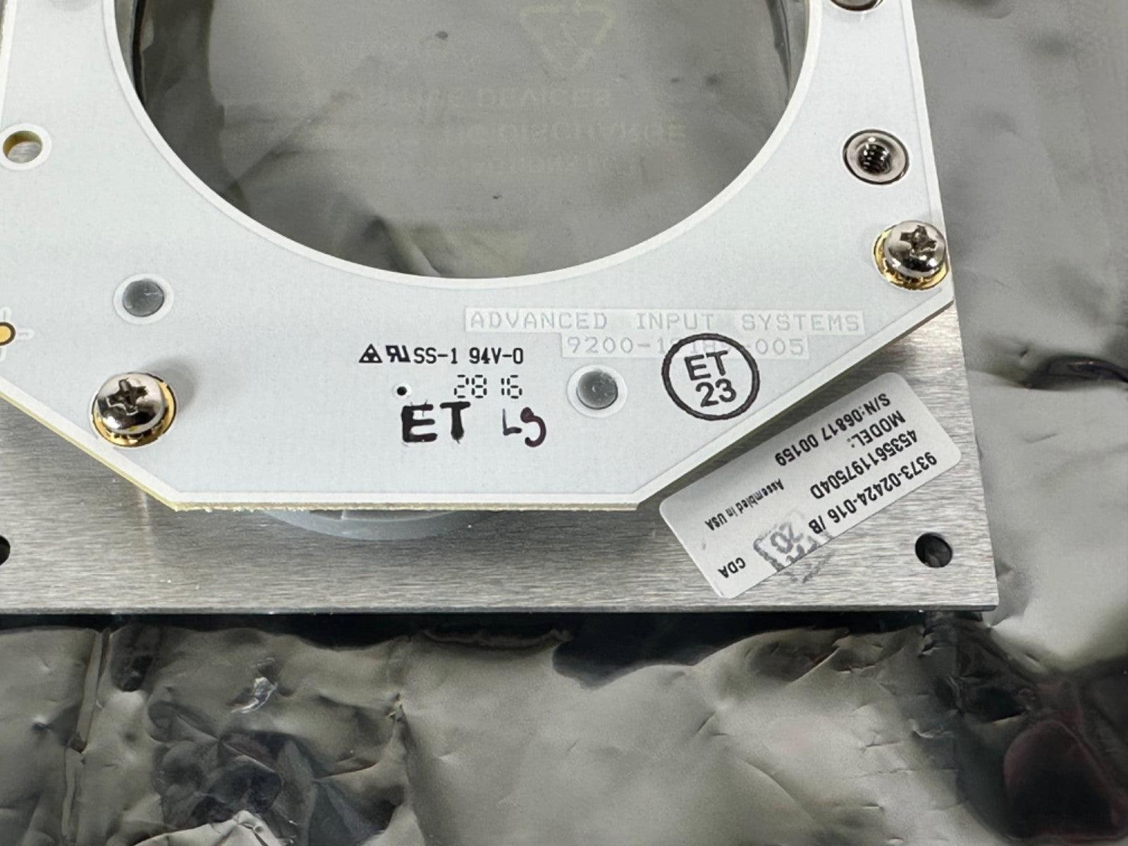 Advanced Input Systems 9373 02424 016/B Sensor Module Assembly USA Tested Unit2
