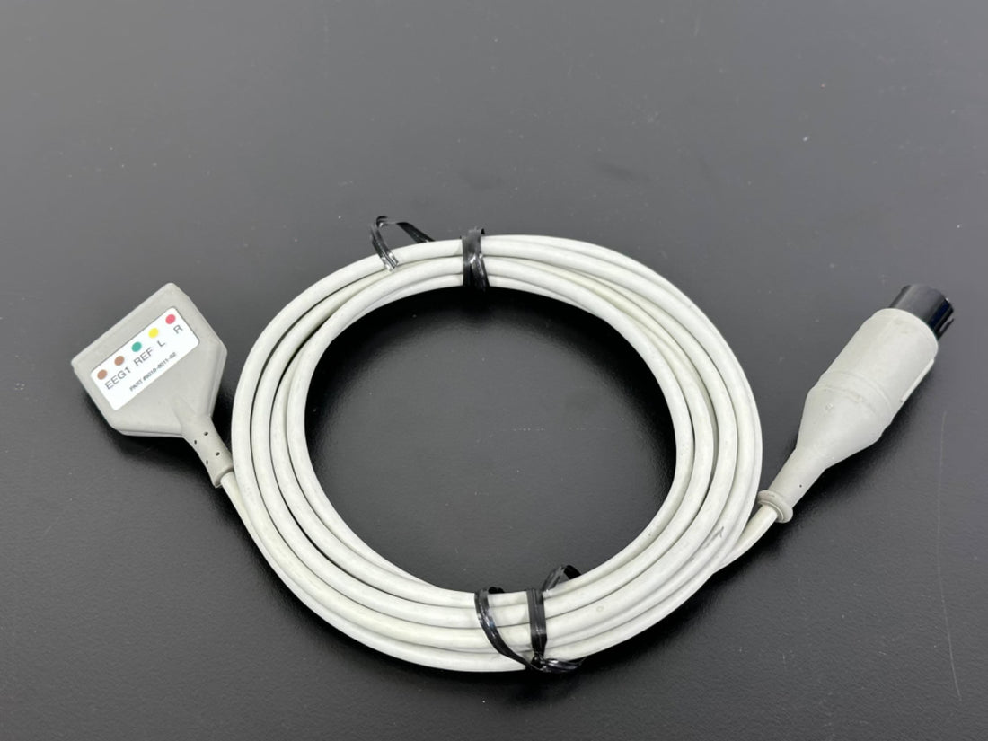 MECTA Safety Monitor Cable Part # 9010 0011 02 EEG REF L R Lead Wire Gray0