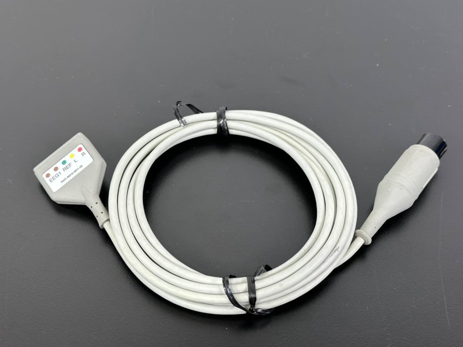 MECTA Safety Monitor Cable Part # 9010 0011 02 EEG REF L R Lead Wire Gray0