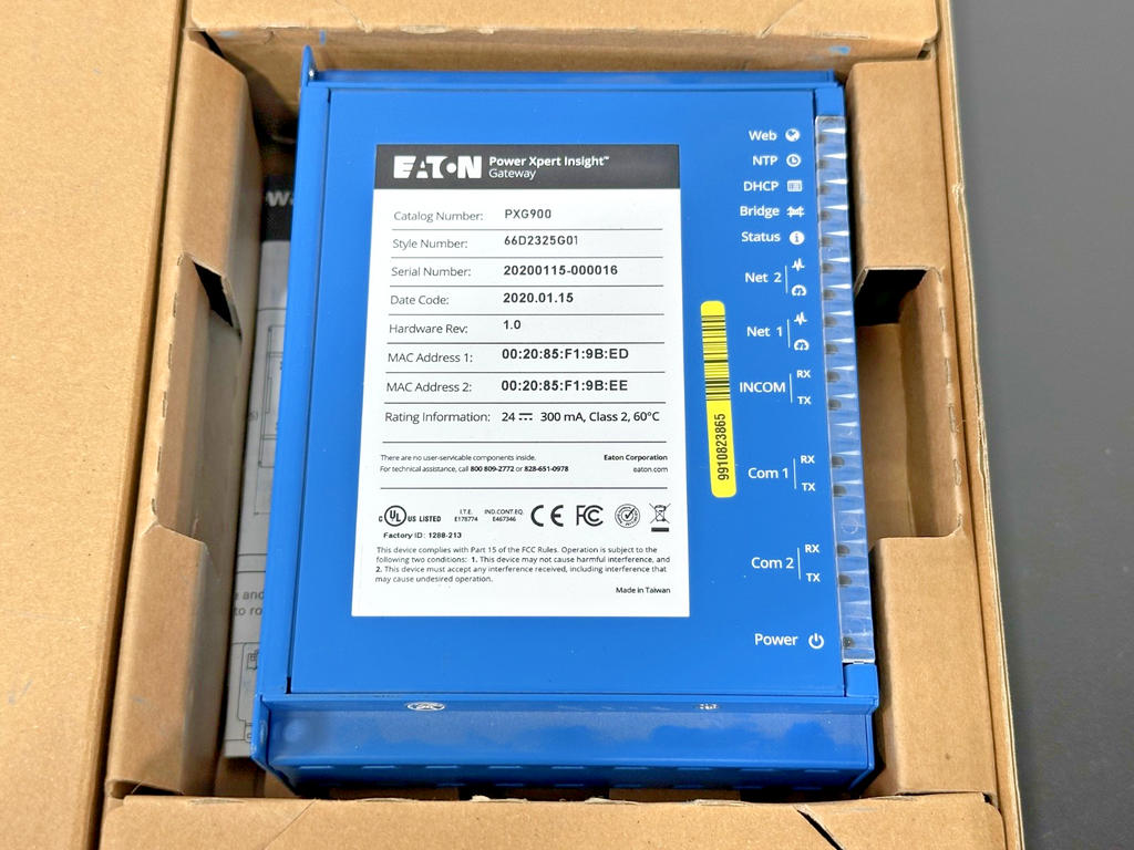 Eaton Power Xpert Insight Gateway PXG900 66D2325G01 Ethernet Gateway  Open Box1