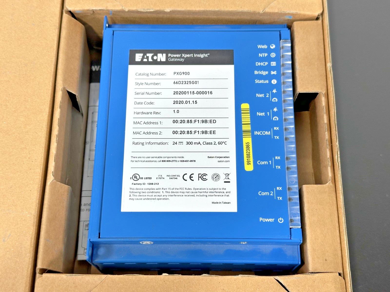Eaton Power Xpert Insight Gateway PXG900 66D2325G01 Ethernet Gateway  Open Box1