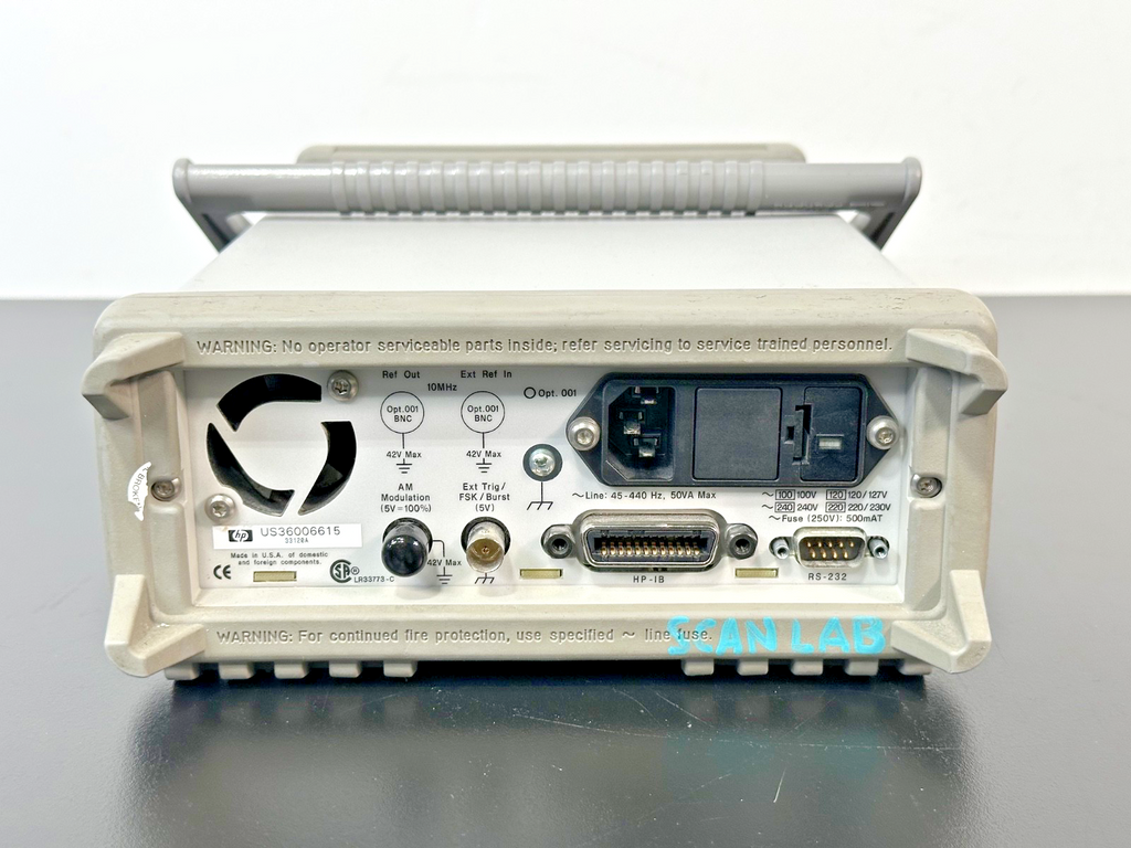 HP 33120A 15MHz Function Arbitrary Waveform Generator Opt 001 Working2