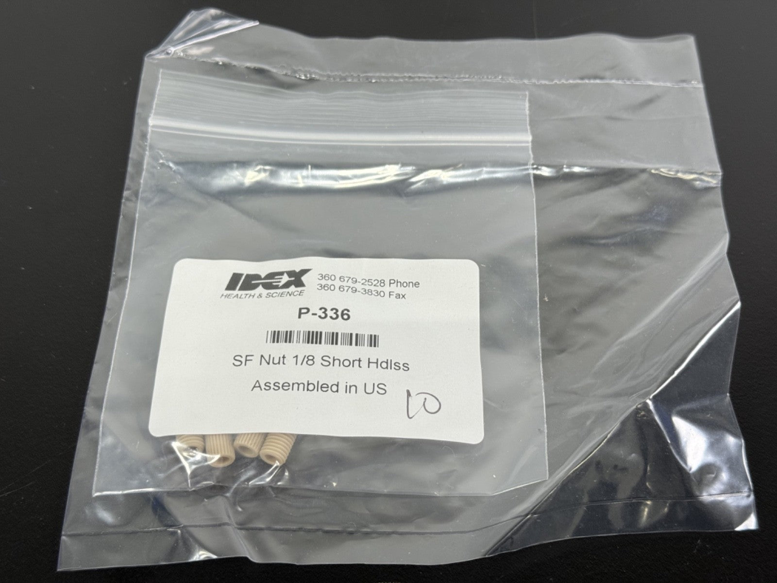 IDEXX Health & Science P 336 SF Headless Nut 1/8" Short – Qty 100