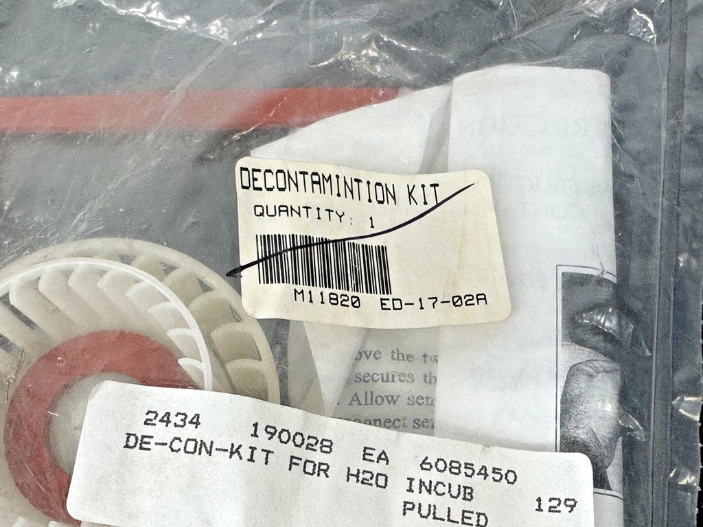 Decontamination Kit DE CON KIT for H2O Incubator P/N 190028 New2