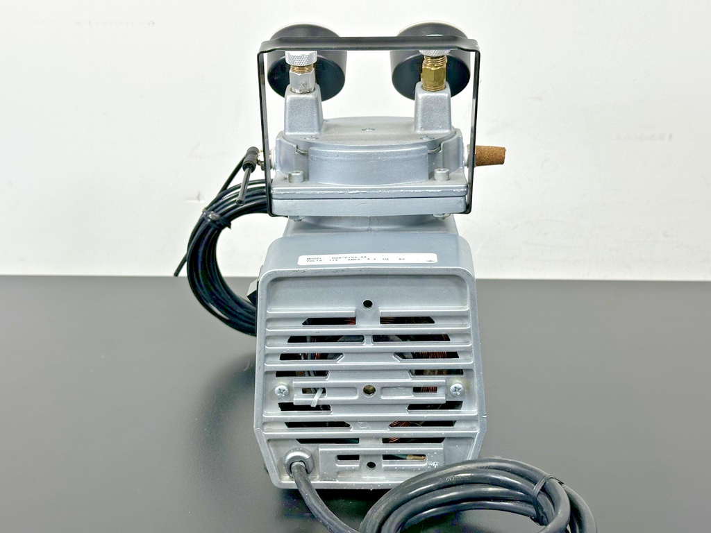 GAST DOA P104 AA Oil Less Diaphragm Vacuum Pressure Pump 115V Dual Gauge Working2