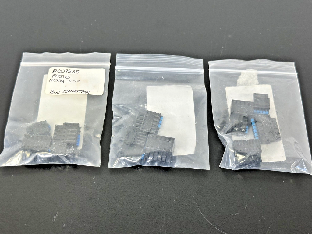 Lot of 3 Festo NEKM C 10 576005 Plug Set Connector Kit1