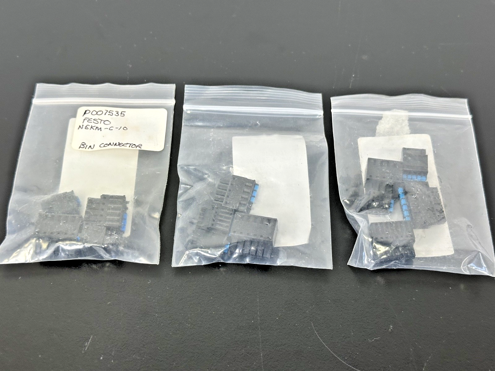 Lot of 3 Festo NEKM C 10 576005 Plug Set Connector Kit1