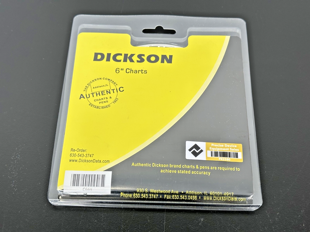 Dickson C665 6" Circular Chart Paper Pack New Sealed0