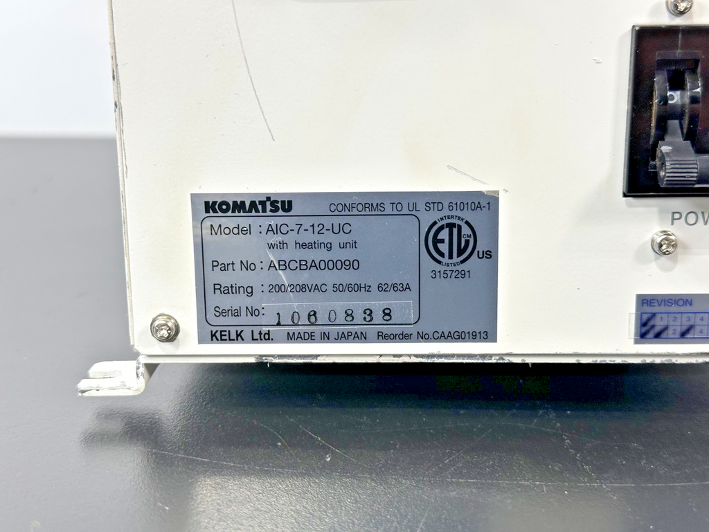 Komatsu AIC 7 12 UC ABCBA00090 Temperature Controller For Parts5