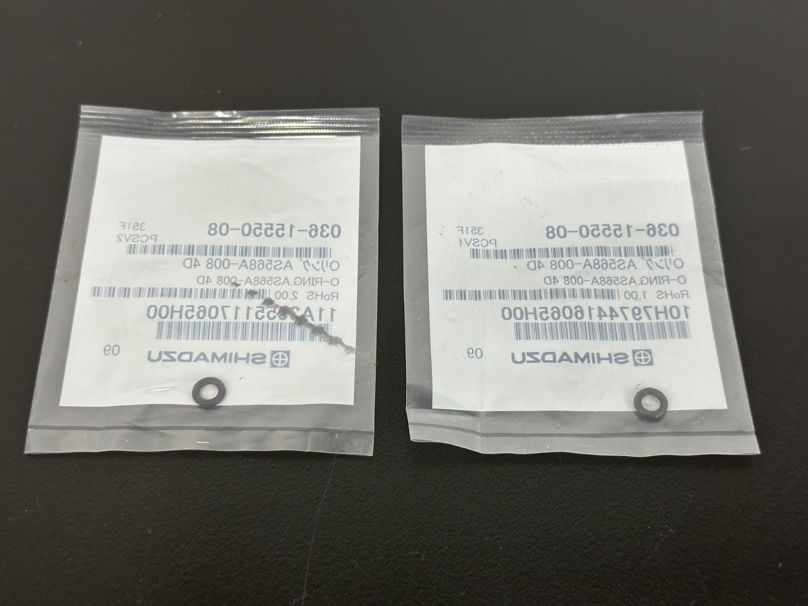 Shimadzu 036 15550 08 AS568A 008 4D O Ring Lot of 2 New Sealed1