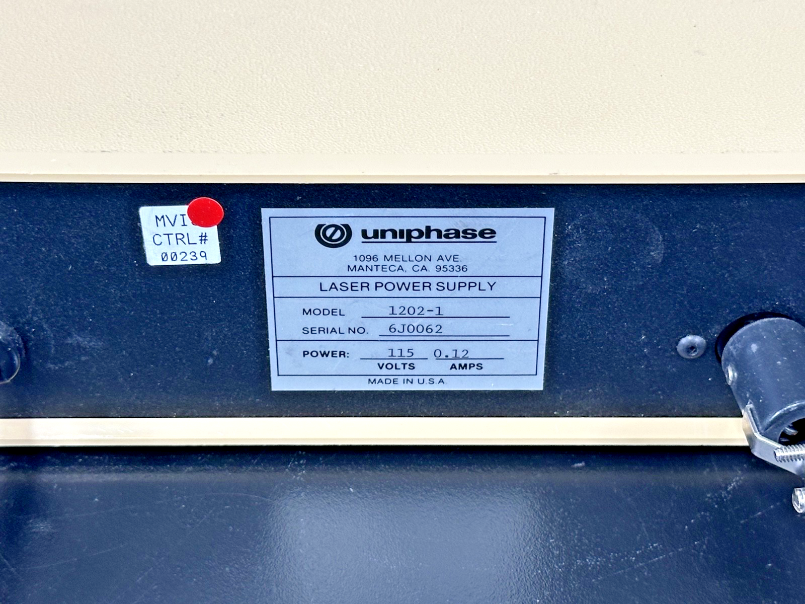 JDS Uniphase 1202 1 HeNe Laser Power Supply 115V w/ 2 Keys & Cord Working4