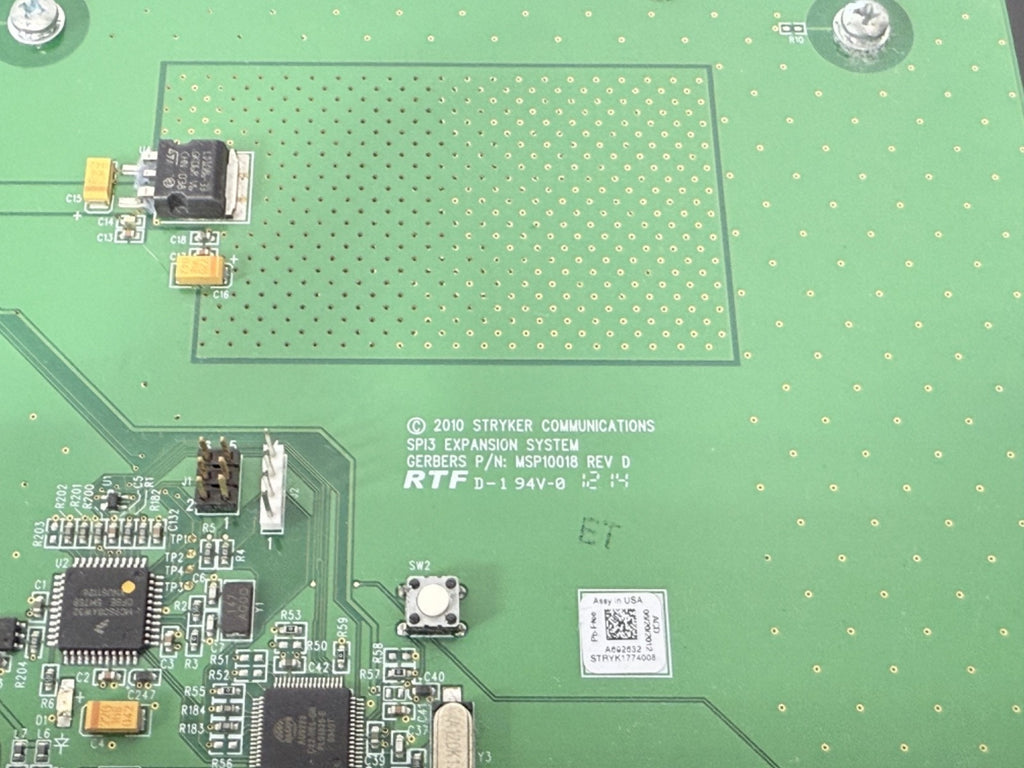 Stryker Communications SPI3 Expansion System Expansion Module MSP10018 Rev D3