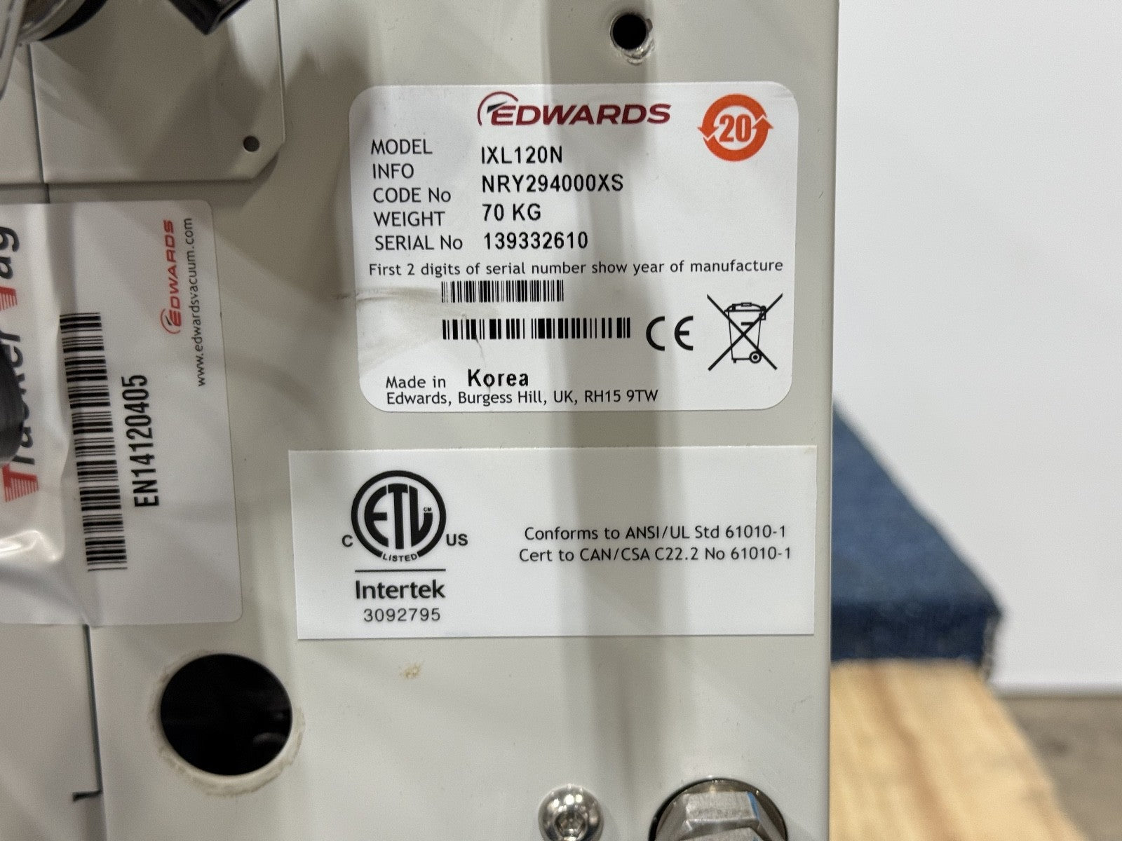 Edwards IXL 120N Dry Vacuum Pump Module IXL120 (Missing Front Cover)5