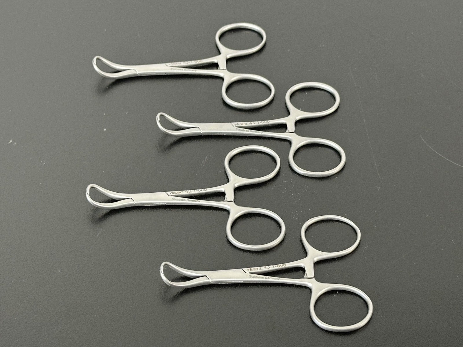 Lot of 4 Argent 43 1 606 Foerster Sponge Forceps Stainless0