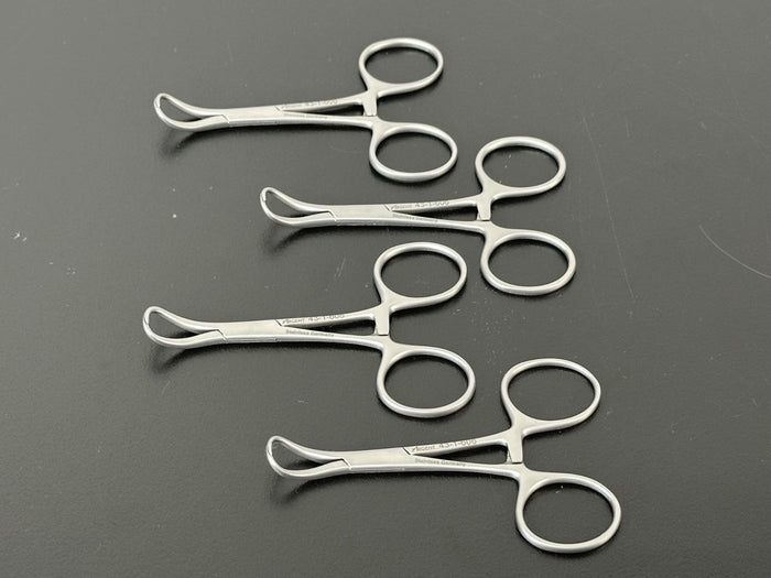 Lot of 4 Argent 43 1 606 Foerster Sponge Forceps Stainless
