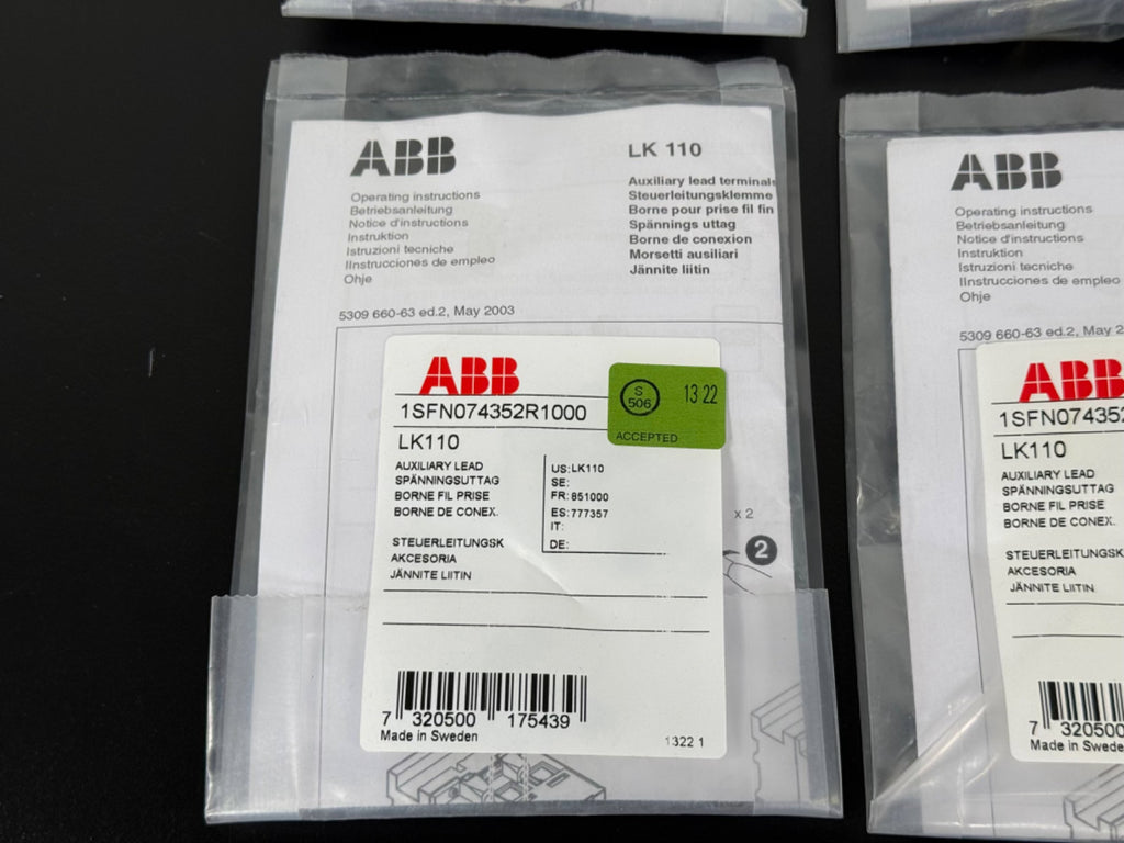 ABB LK110 Auxiliary Lead Terminals 1SFN074352R1000 Lot of 41