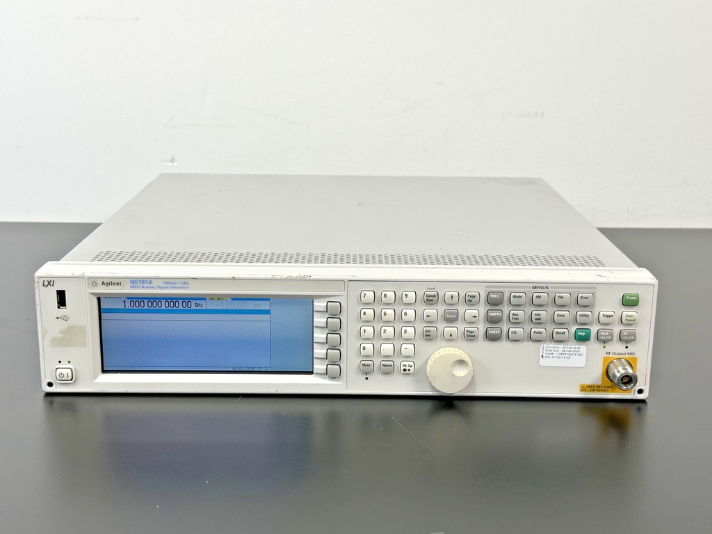 Agilent N5181A MXG Analog Signal Generator 100kHz 1GHz Opt 099 501 UNT Power On0