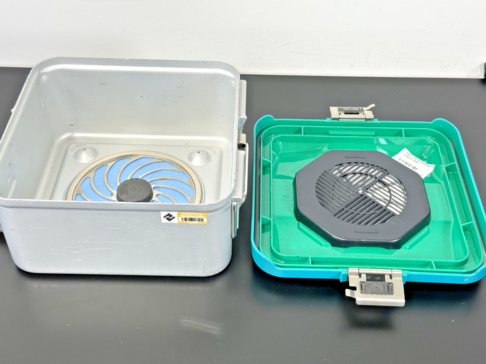 Aesculap PrimeLine Rigid Instrument Container Case Filter Teal Lid Germany