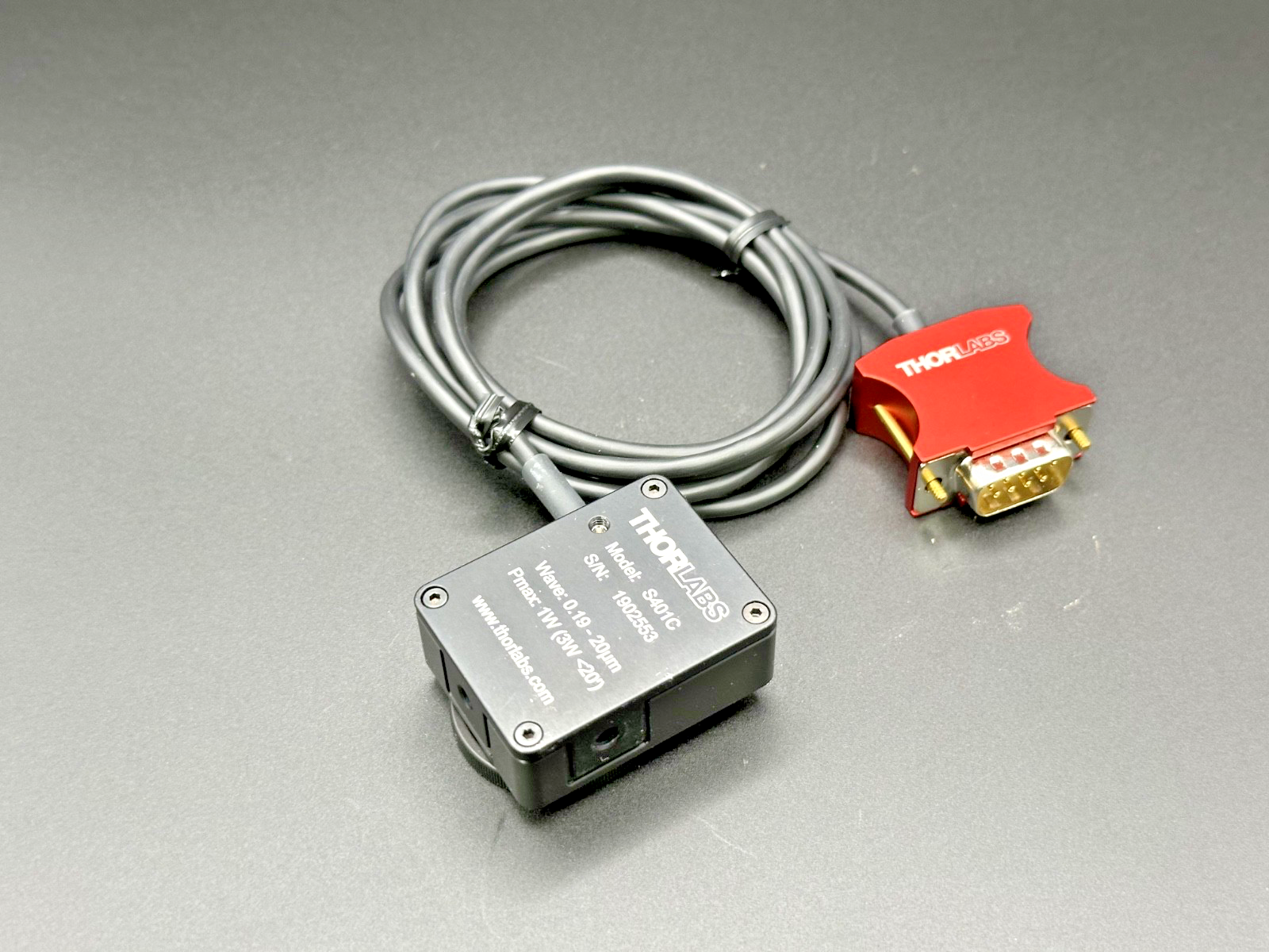 Thorlabs S401C Thermal Power Sensor Head 0.19 20µm 1W DB9 Cable Used Untested0