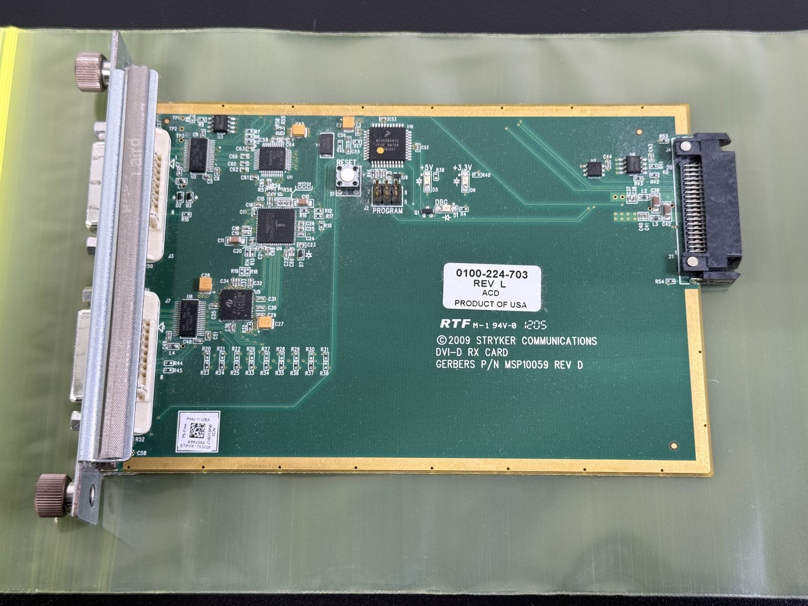 STRYKER COMMUNICATIONS DVI D RX CARD1