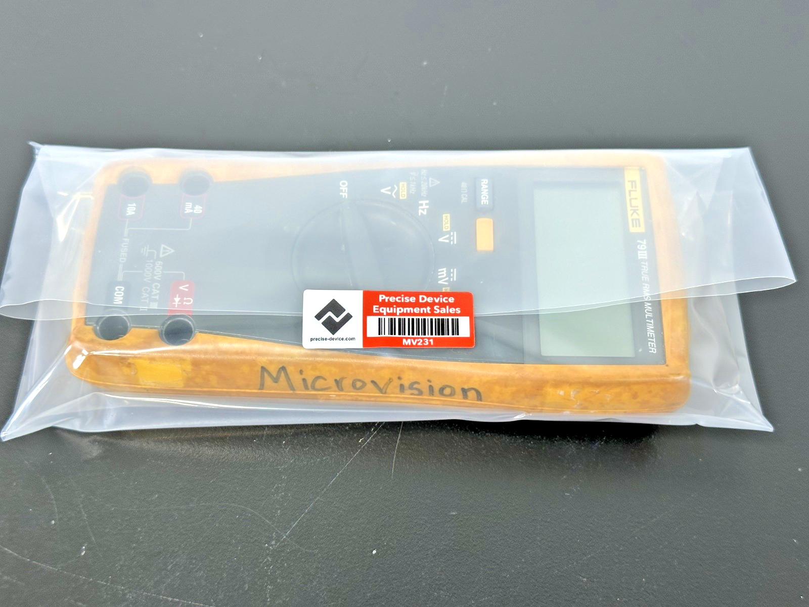 Fluke 79 III True RMS Digital Multimeter CAT III 600V w/ Yellow Holster Untested5