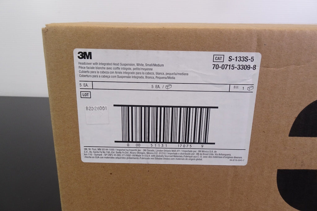 3M S133S5 Versaflo Headcover For PAPR 5 Count, BRAND NEW2