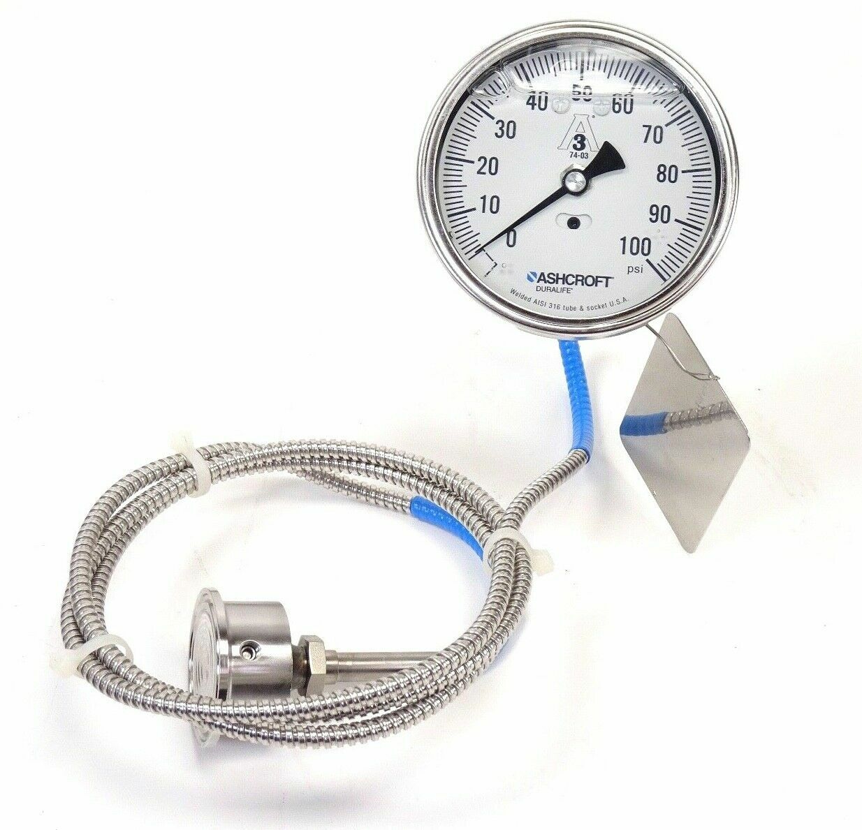 Ashcroft Duralife 74 03 Sanitary Pressure Gauge0