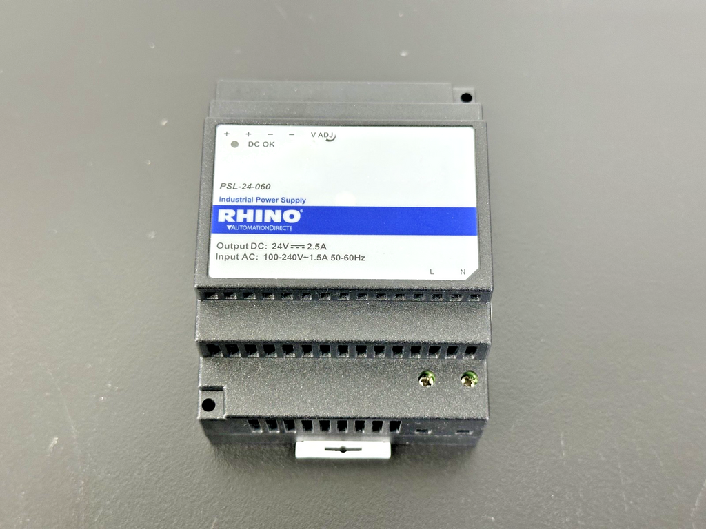 Rhino PSL 24 060 24VDC 2.5A DIN Rail Industrial Power Supply 60W0