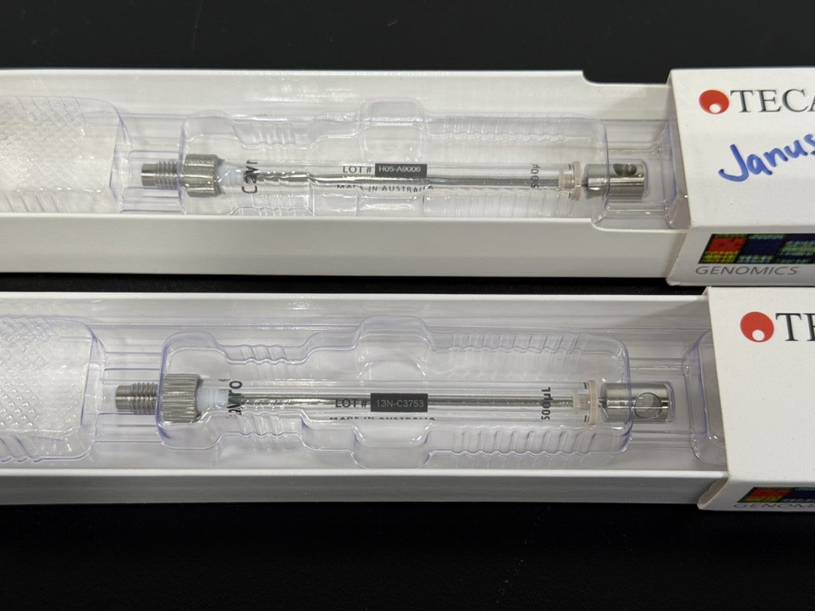 TECAN Cavro 500uL XLP Syringe Lot of 2 Janus 734804 207348041