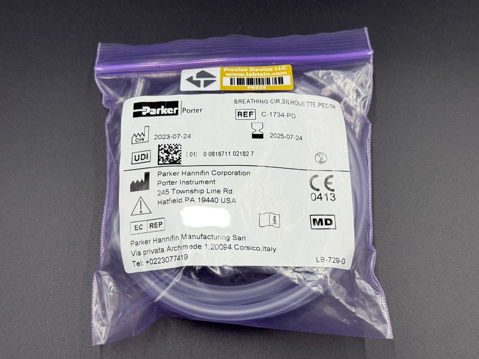 Parker Porter Silhouette Breathing Circuit Tubing Set C 1734 PD New0