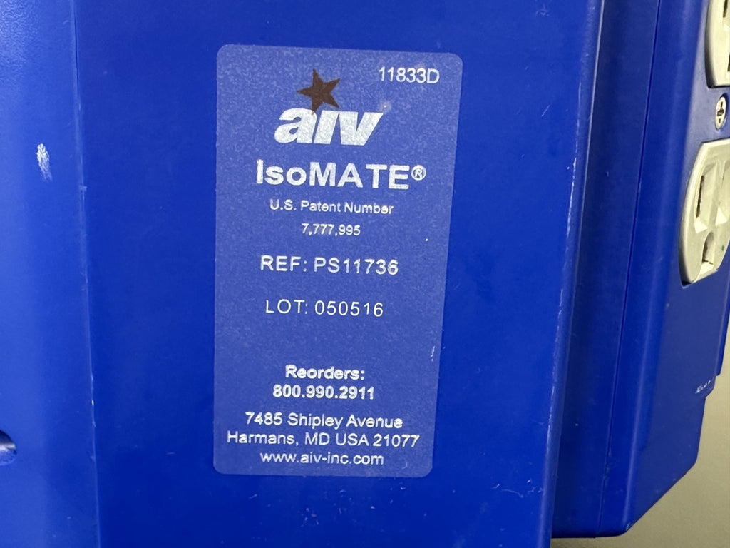 AIV IsoMATE PS11736 Hospital Isolation Power Strip 6 Outlet Medical Grade Parts4