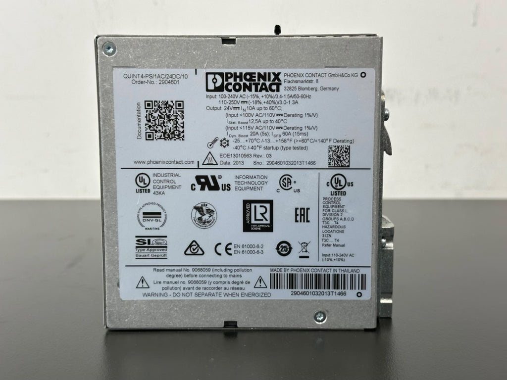 Phoenix Contact QUINT4 PS/1AC/24DC/10 Power Supply 24V 10A 2904601 DIN Rail1
