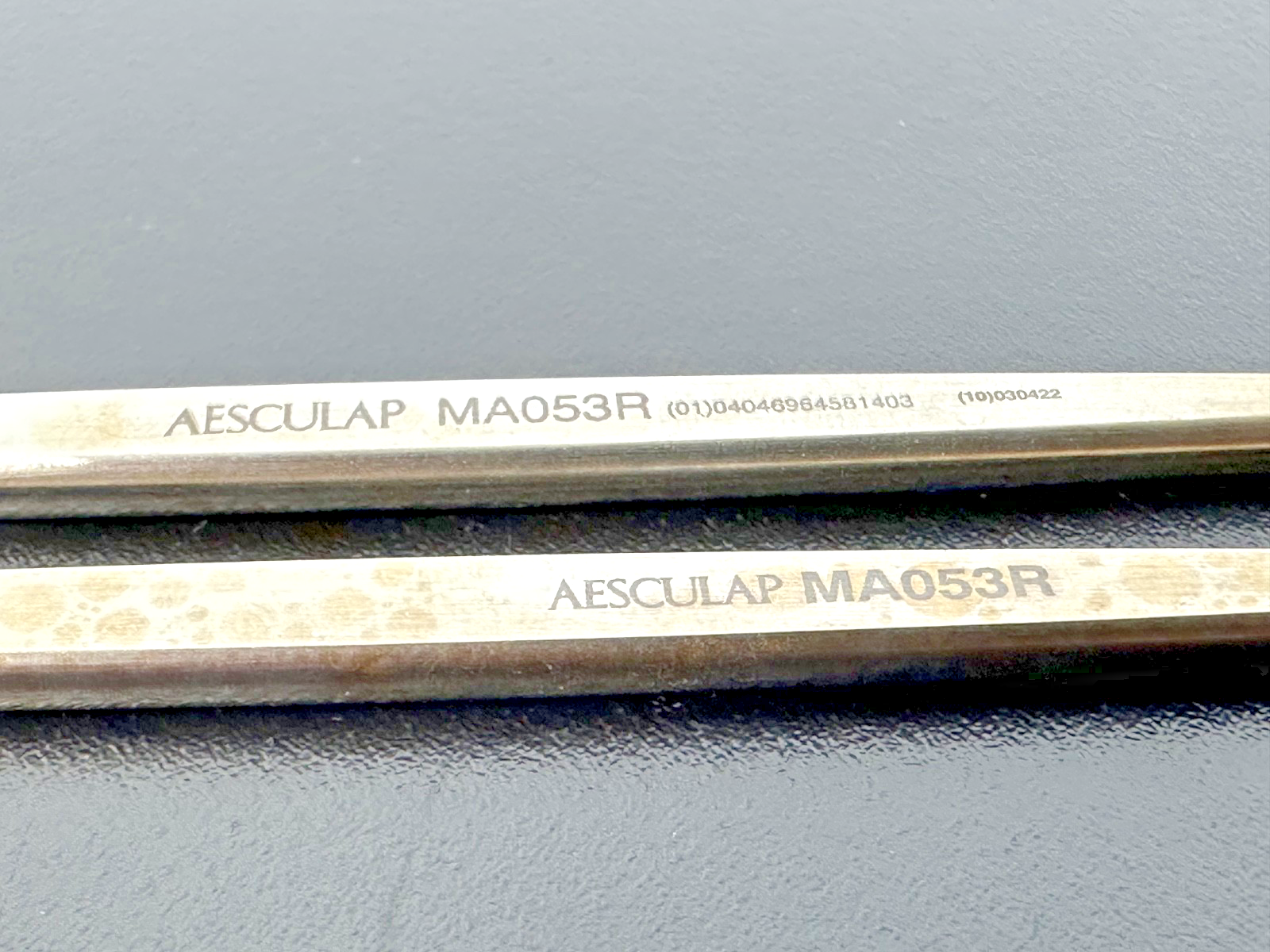 Lot of 2 Aesculap MA053R Shapleigh Angled 1.5mm Curettes 6.5"2