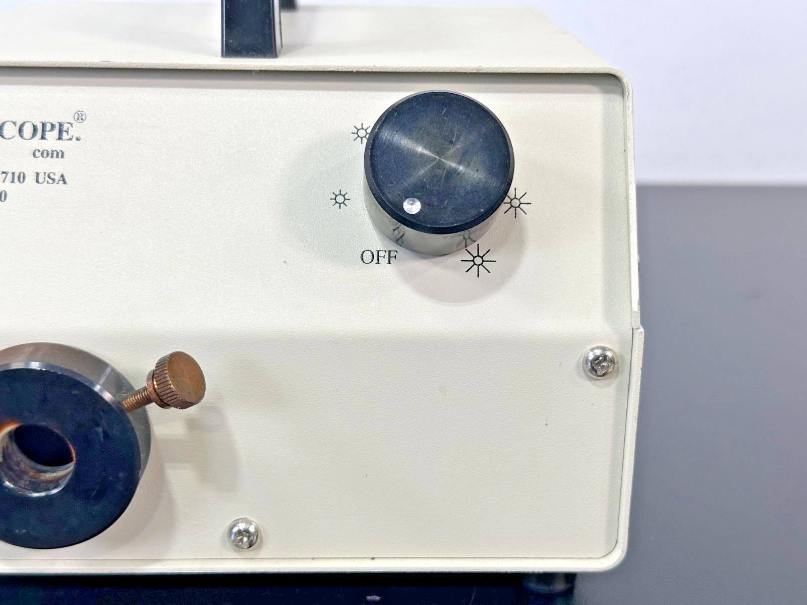 Scienscope Fiber Optic Microscope Illuminator Light Source Working3