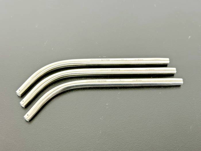 Lot of 3 Aesculap DF775R 5mm 140mm Stainless Dental Suction Tips