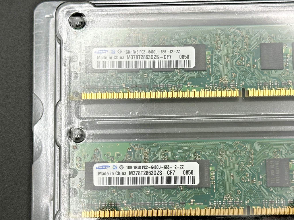 Samsung 2GB 2x1GB DDR2 800 PC2 6400U Desktop RAM M378T2863QZS CF7 Brand New1