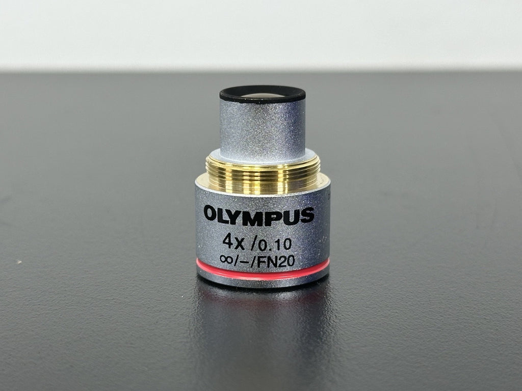 Olympus 4X/0.10 Plan Objective FN20 Microscope Lens0