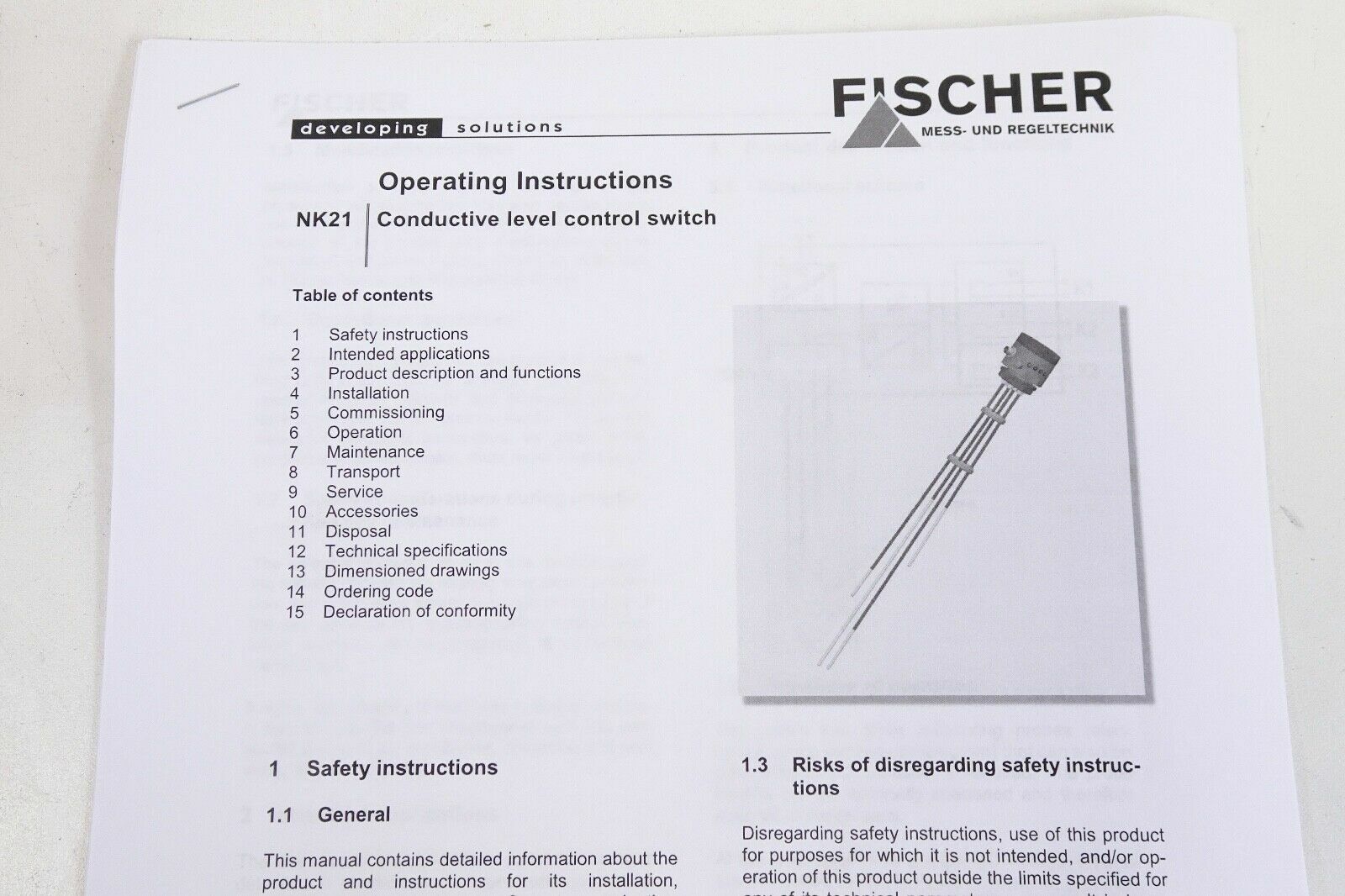 Fischer Mess Conductive Level Control Switch NK21 *NK219RYYYY29N00815