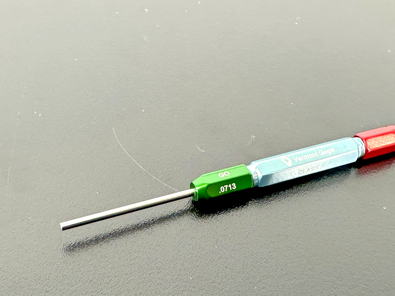 Vermont Gage 151102330 Class X GO/NO GO Pin Gage .0713/.07142