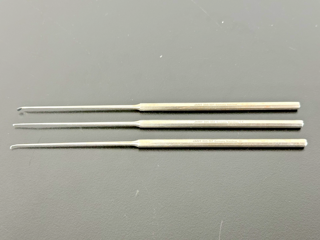 Jarit 385 317 385 321 385 356 House Needle Curette Strut Pick 3pc Set0