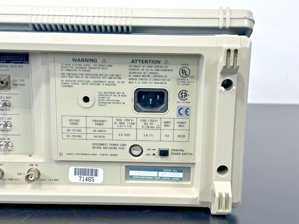 Sony Tektronix AWG2021 Arbitrary Waveform Generator Opt 02 03/04 Working4