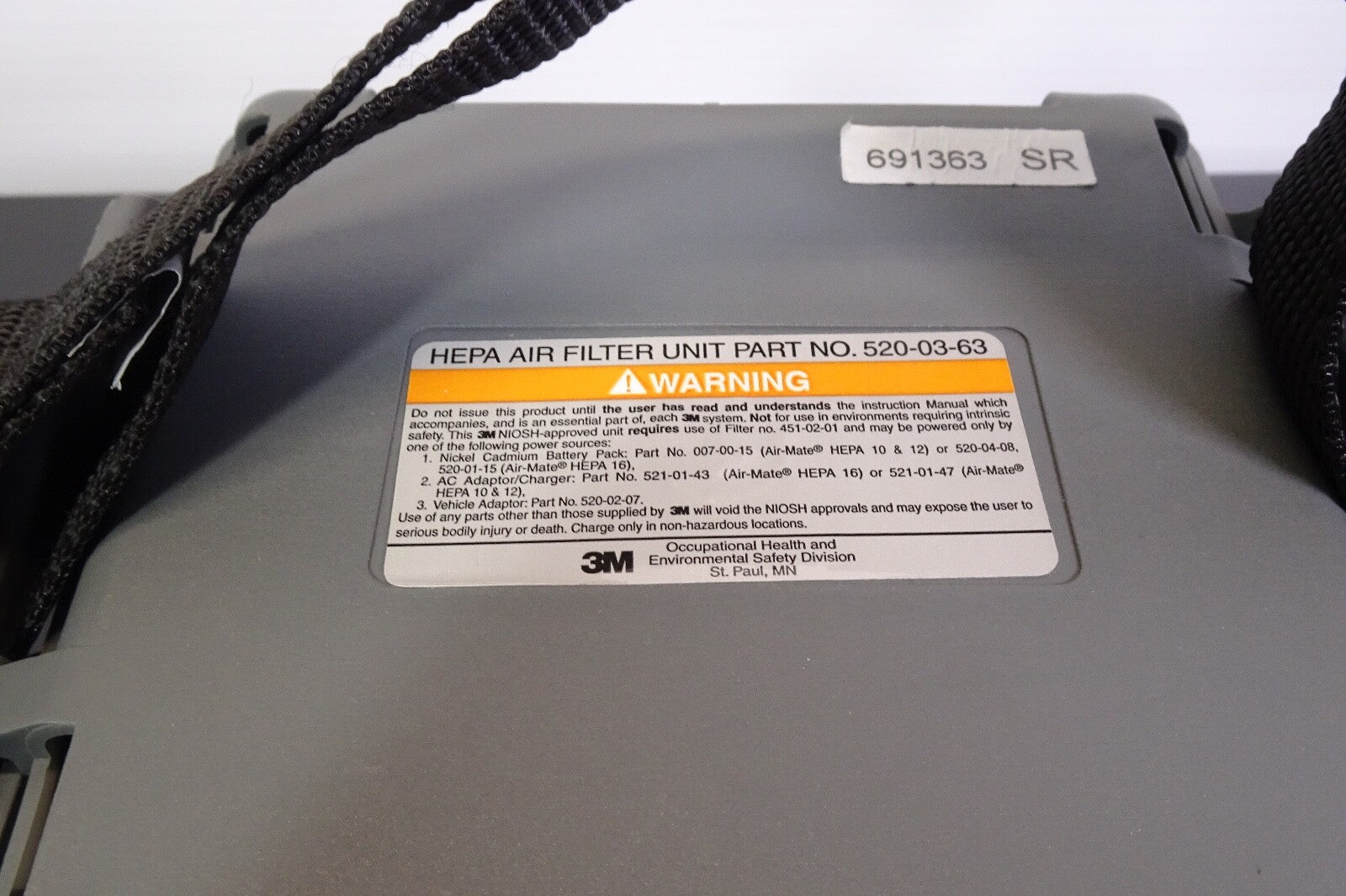 3M Air Mate HEPA AMH 12U Power Air Purifying Respirator5