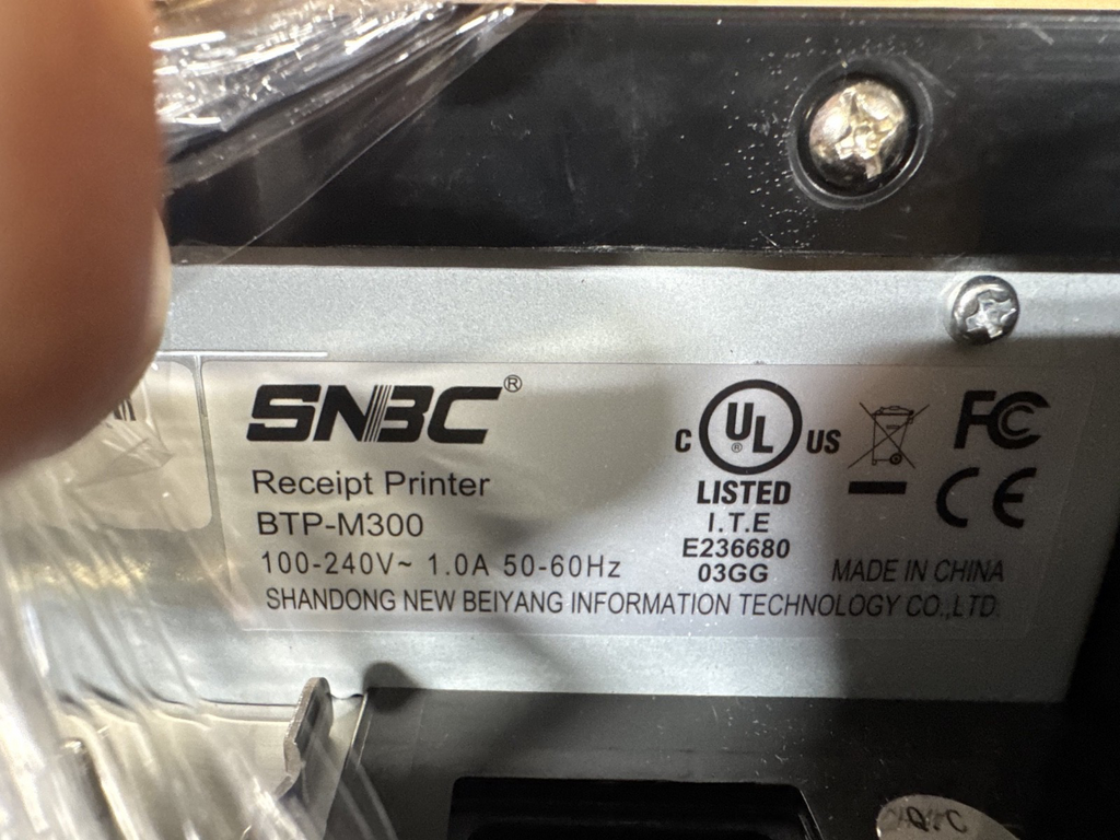 SNBC BTP M300 Thermal Receipt POS Printer w/ Cables CD Manual Tested6