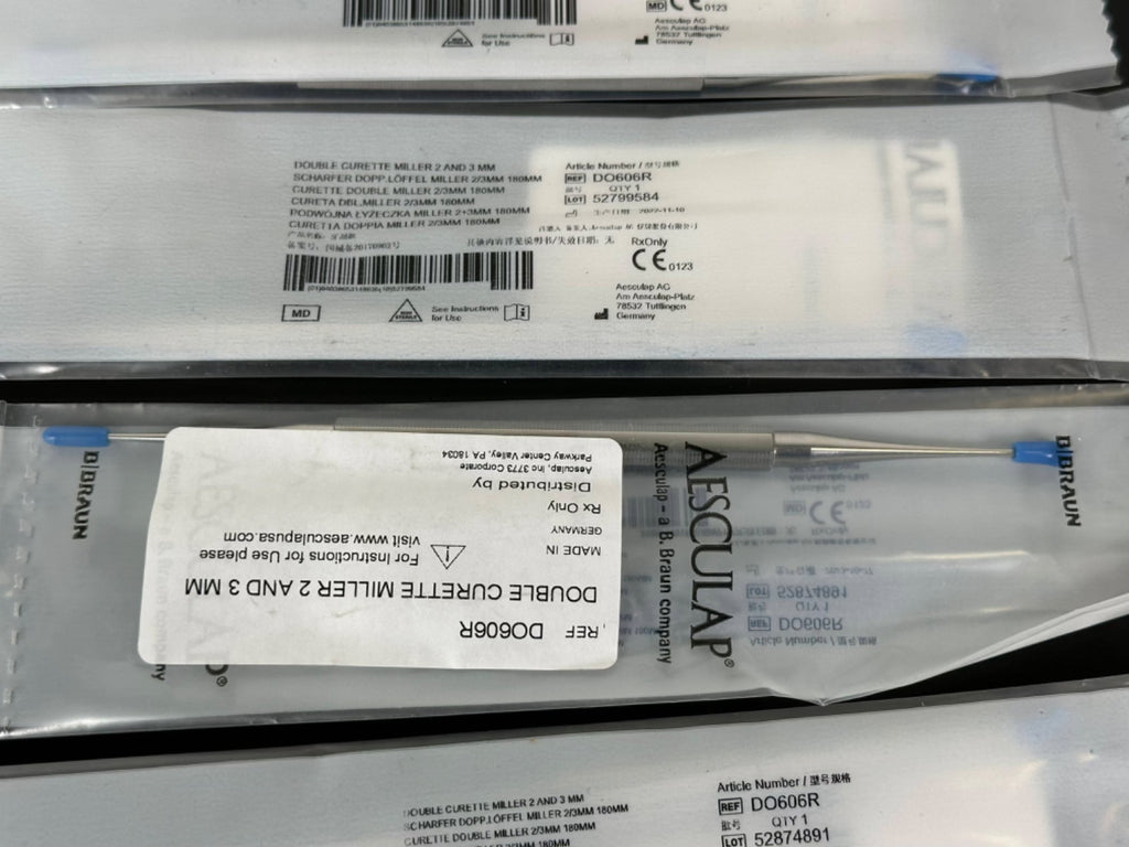 Aesculap D0606R Double Curette Miller 2mm 3mm 180mm Lot of 22 Instrument2
