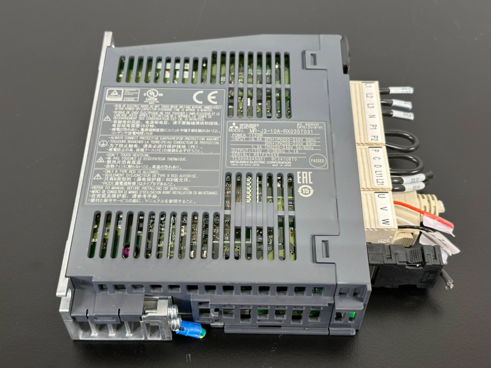 Mitsubishi Electric MR J3 10A RX035T031 Servo Drive Amplifier 100W MR J30