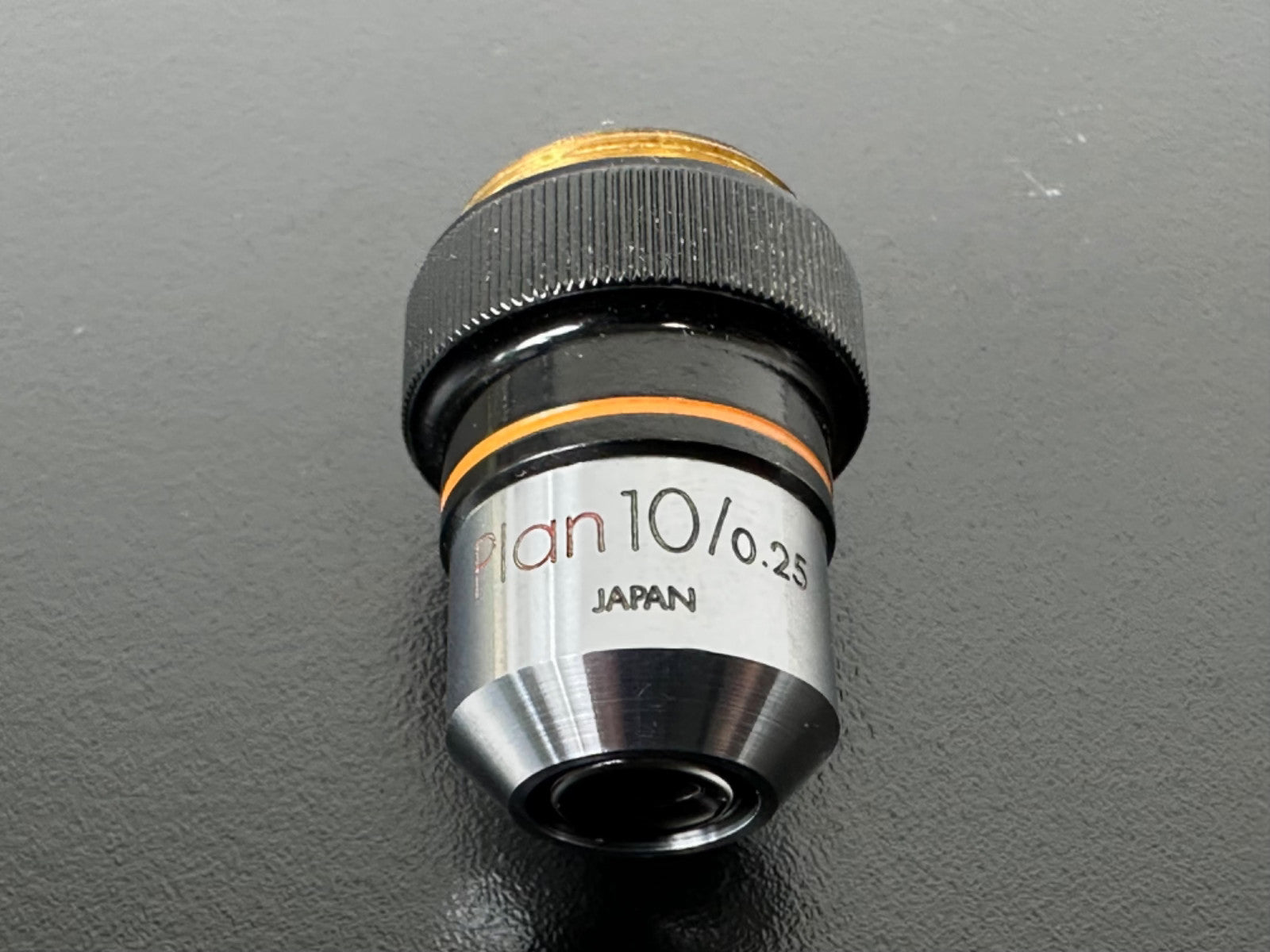 Olympus Plan 10x 0.25 Microscope Objective Lens 400017 Japan w/ Case1