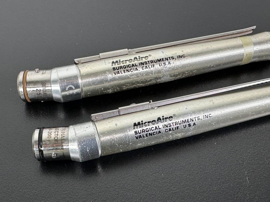 MicroAire Series 200 Pneumatic Surgical Handpiece Lot of 2 Parts Repair1