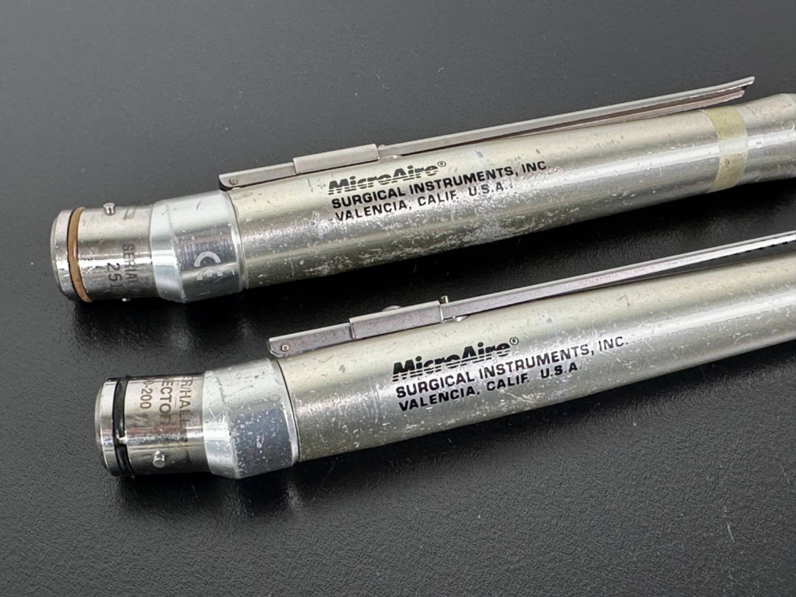 MicroAire Series 200 Pneumatic Surgical Handpiece Lot of 2 Parts Repair1